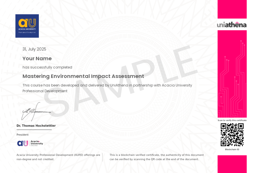 Mastering Environmental Impact Assessment Sample Certificate